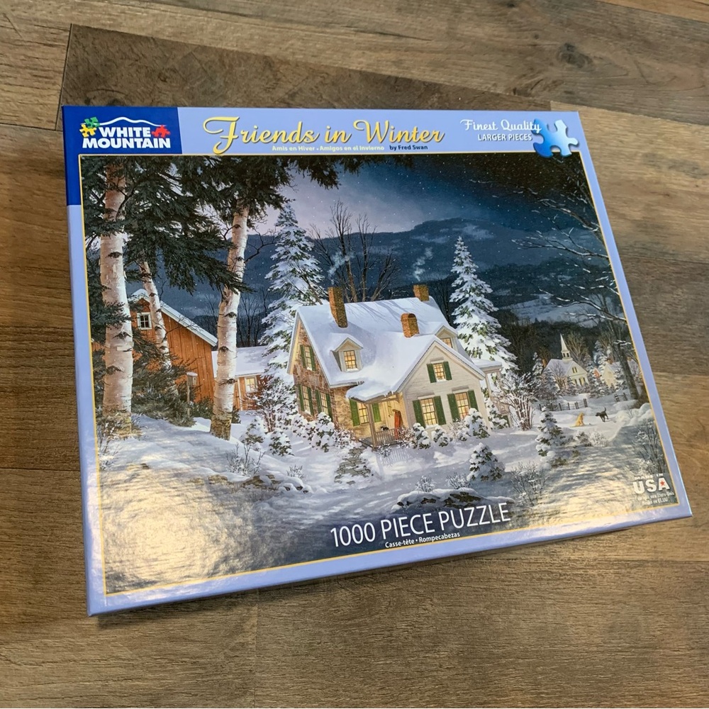 White mountain friends in winter 1,000 piece Christmas puzzle